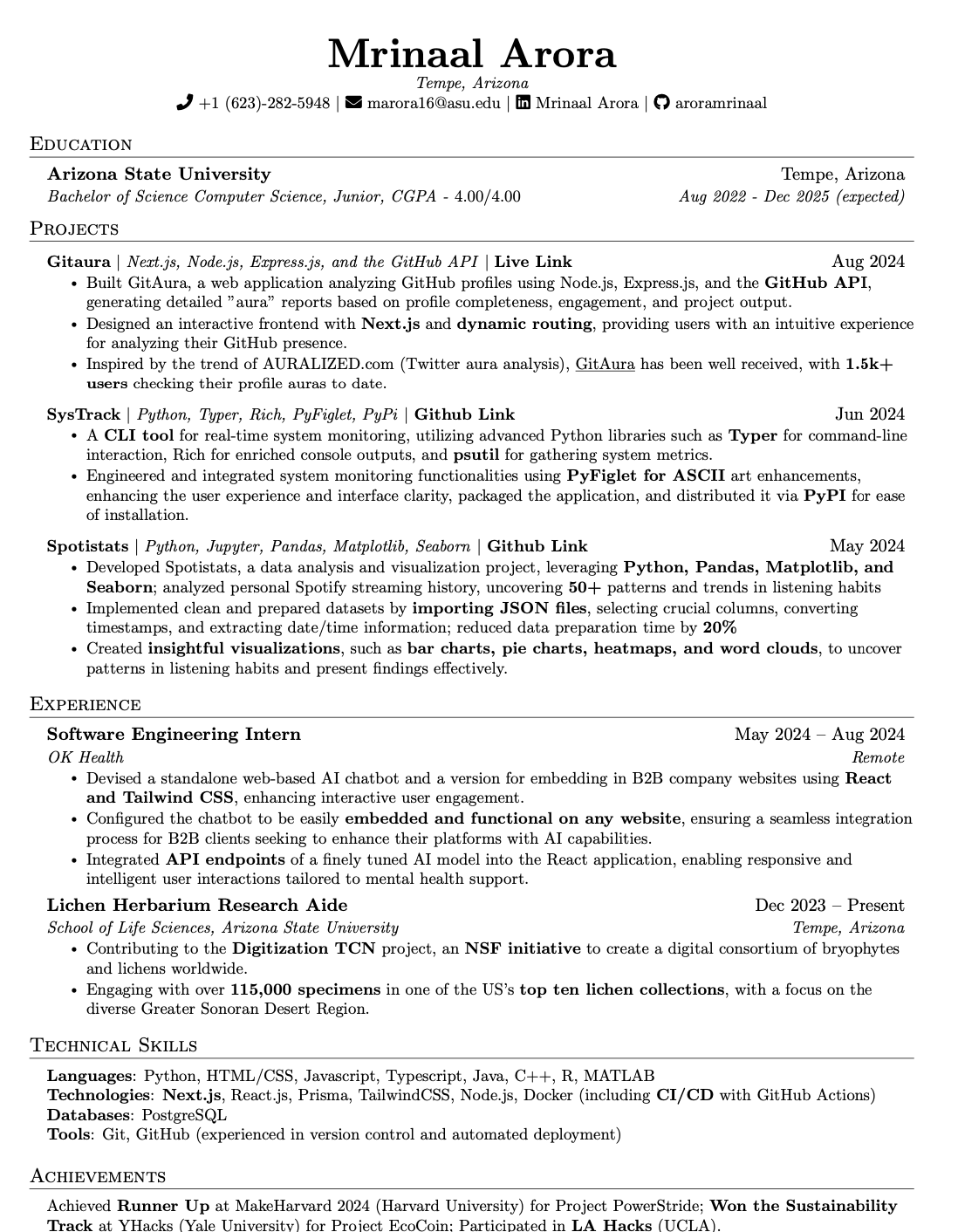 Resume preview